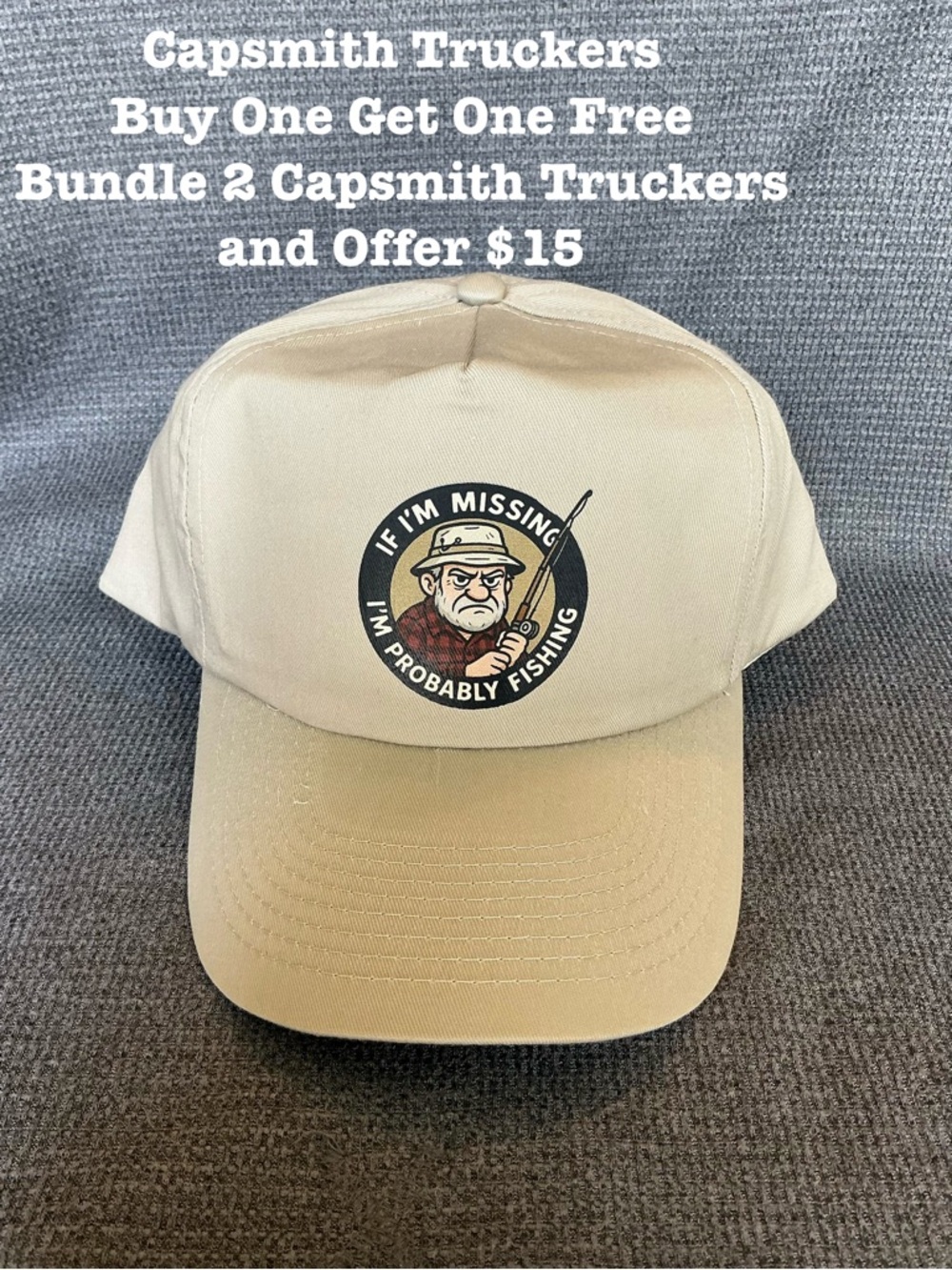 Fishing Hat - Trucker Hat by Capsmith – Funny Gift for Dad, Grandpa, Outdoorsman